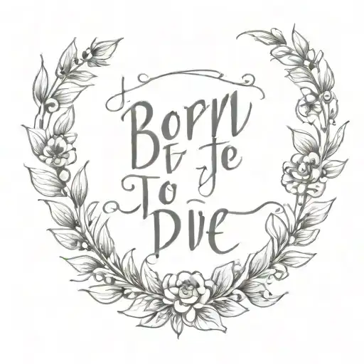 Born to die phrase   tattoo design idea
