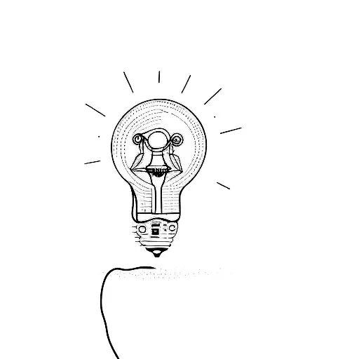 a light bulb tattoo design idea