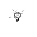 a light bulb tattoo design idea