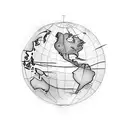 Create a tattoo for the world traveler that incorporates a globe  tattoo design idea