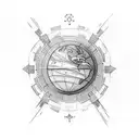 Create a tattoo for the world traveler that incorporates a globe  tattoo design idea