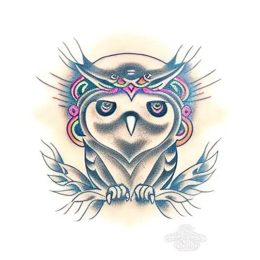 hear no speak no see no evil; jaguar; owl tattoo design idea