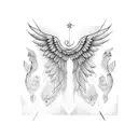 Wing cross tattoo design idea