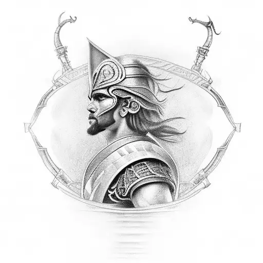 Liburnian warship illyrian warrior tattoo design idea