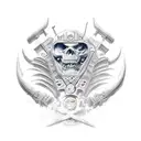 Draw me the Liburnian warship with the front side and Illyrian warriors tattoo design idea