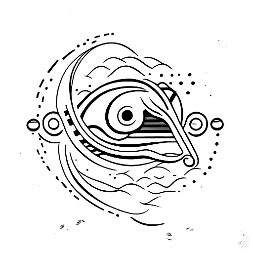 Swimming, water, pet, endurance tattoo design idea