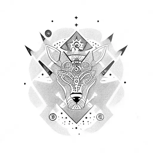 leo and Virgo constellations mixed tattoo design idea