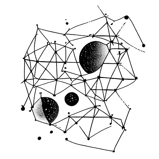 leo and Virgo constellations combined tattoo design idea