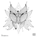 Moons with moths tattoo design idea