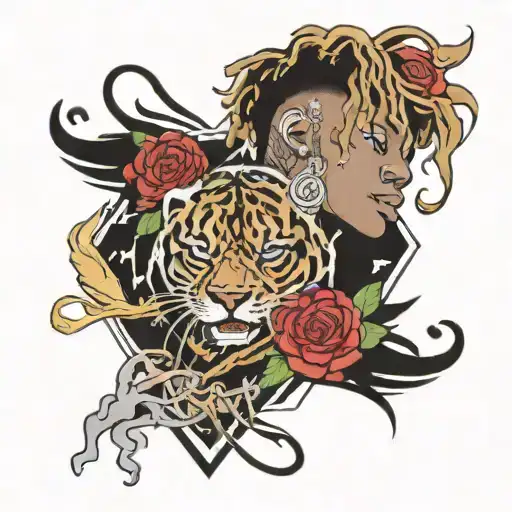 juice wrld  tattoo design idea