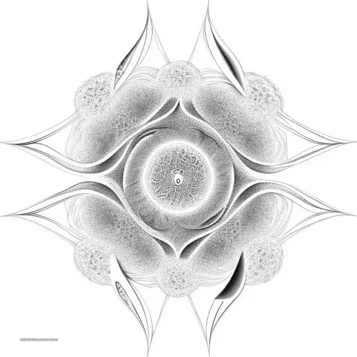  Mix the following graphs: a) Mandelbrot set. B) 3D representation of the circle of life. C) The bifurcation diagram tattoo design idea