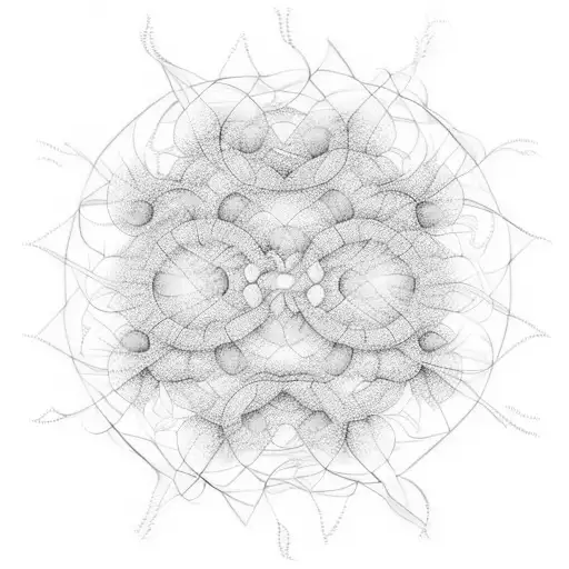  Mix the following graphs: a) Mandelbrot set. B) 3D representation of the circle of life. C) The bifurcation diagram tattoo design idea