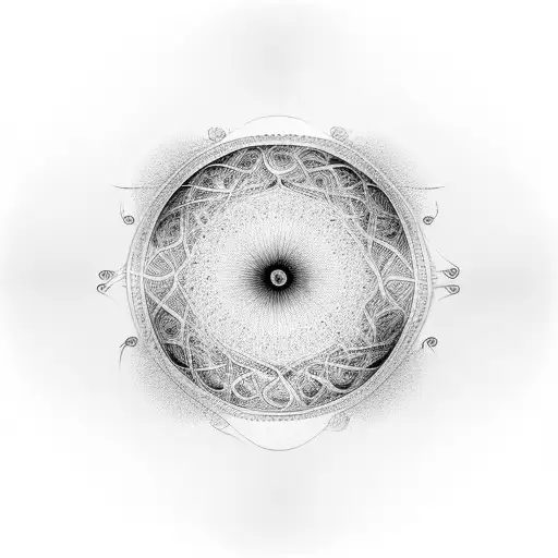  Mix the following graphs: a) Mandelbrot set. B) 3D representation of the circle of life. C) The bifurcation diagram tattoo design idea