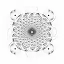  Mix the following graphs: a) Mandelbrot set. B) 3D representation of the circle of life. C) The bifurcation diagram tattoo design idea