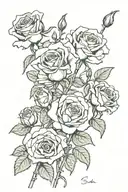smith with roses tattoo design idea