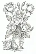 smith with roses tattoo design idea
