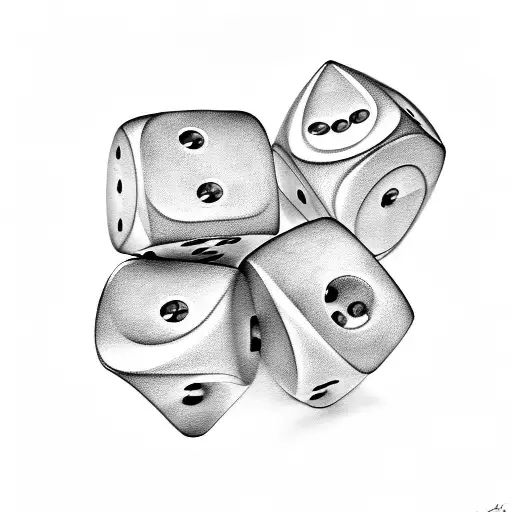 Dice tattoo design idea
