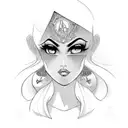 chola pinup tattoo design idea