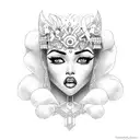 chola pinup tattoo design idea