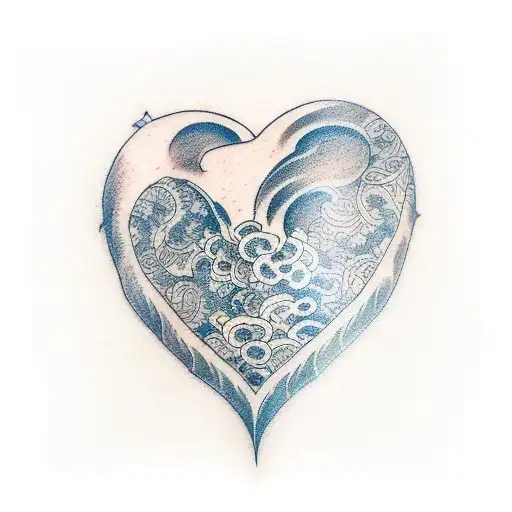 Crying Heart tattoo design idea