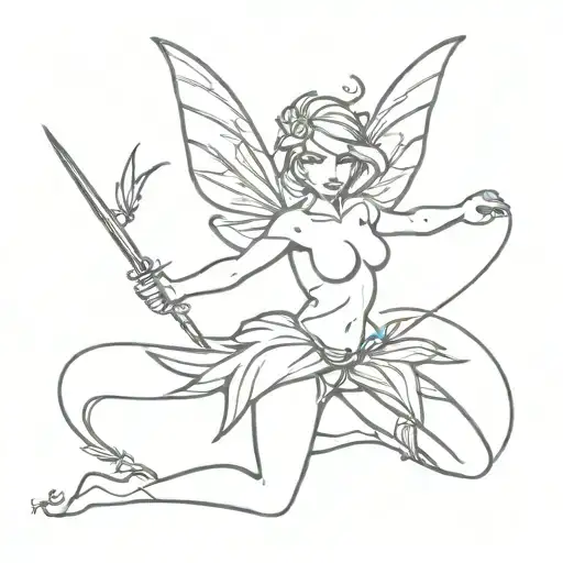 battle fairy   tattoo design idea