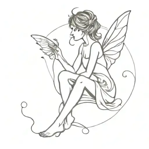 fairy tattoo design idea