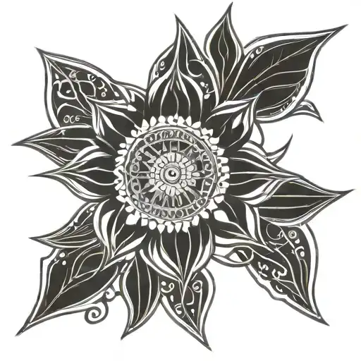 mandala sun tattoo tattoo design idea