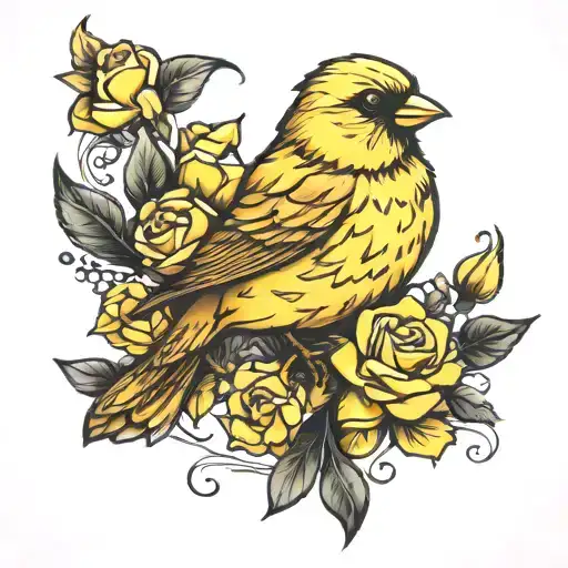 canary tattoo design idea