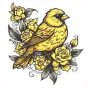 canary tattoo design idea