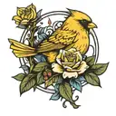 canary tattoo design idea