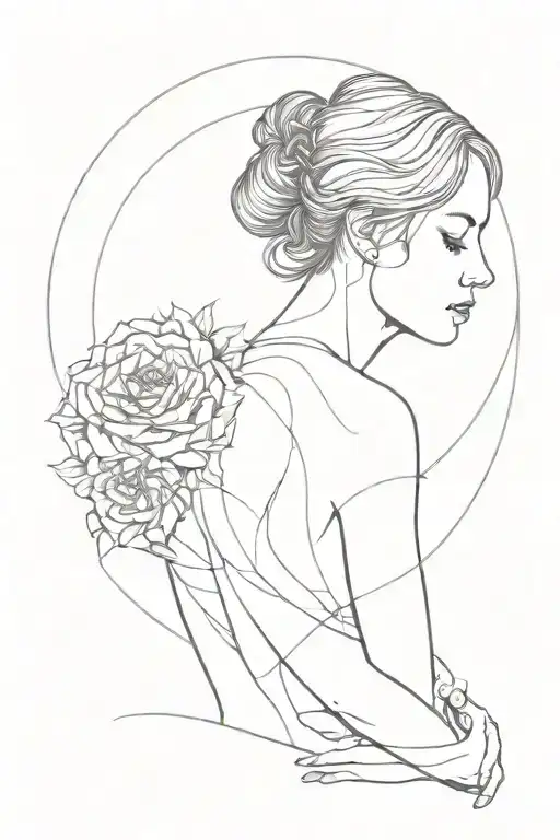 woman strength intuition   tattoo design idea