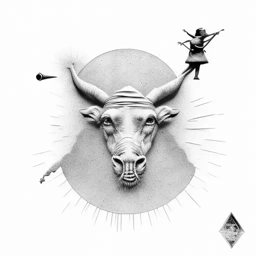 banksy style  existential tattoo design idea