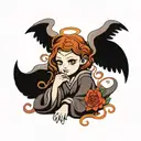 biblically accurate angel  tattoo design idea