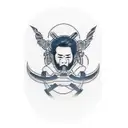 Tattoo representing a person who reinventing himself. A person who is ripping is chest a part to let a new himself out tattoo design idea