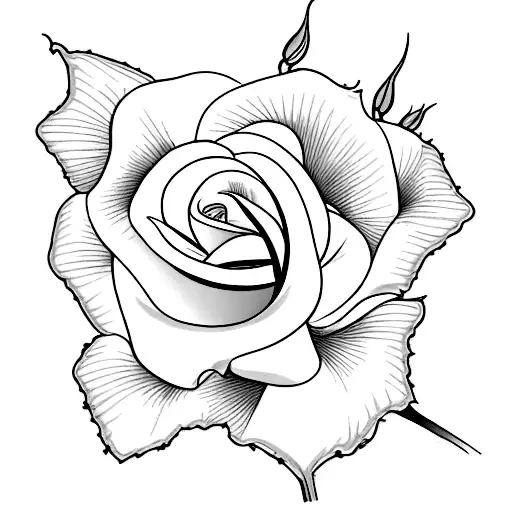 combine a bicycle with a rose of sharon tattoo design idea
