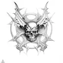 avenged sevenfold hellbat  tattoo design idea