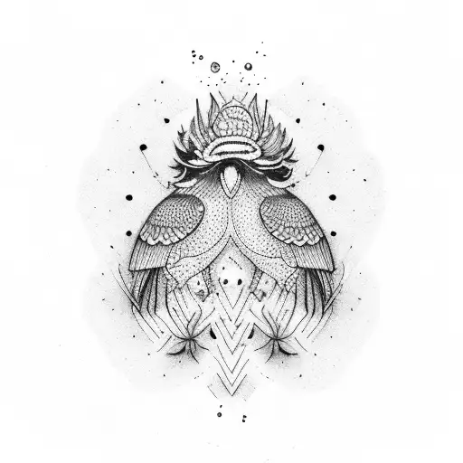 three bird tattoo design idea