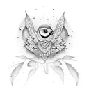 three bird tattoo design idea