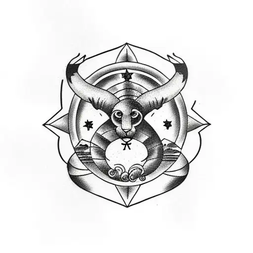 arm tattoo with composition of African animals tattoo design idea