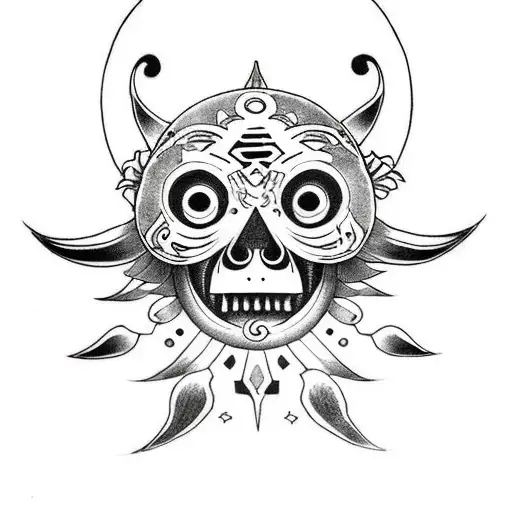 majoras mask skull kid tattoo