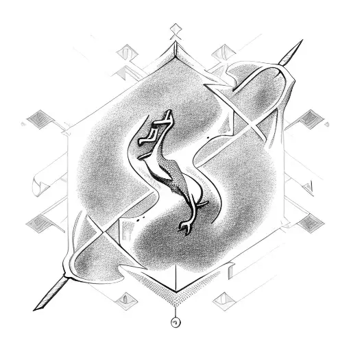 sagittarius symbol tattoo design idea