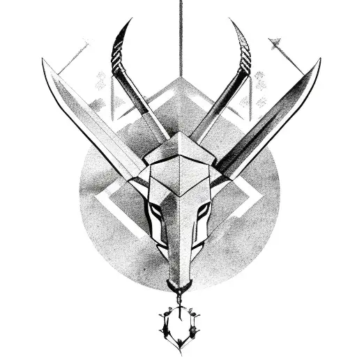sagittarius symbol tattoo design idea