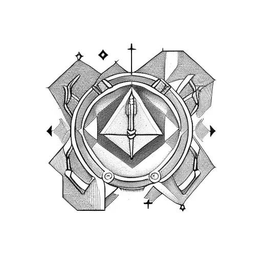 sagittarius symbol tattoo design idea