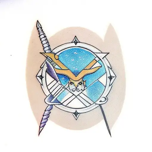 sagittarius symbol tattoo design idea