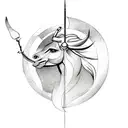 sagittarius symbol tattoo design idea