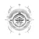 sagittarius symbol tattoo design idea