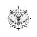 sagittarius symbol tattoo design idea