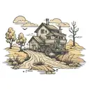 dirt road to nowhere  tattoo design idea