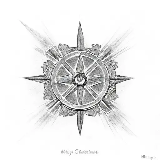 Maltese cross tattoo design idea