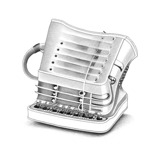 English melodeon accordion music tattoo design idea